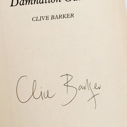 The Damnation Game by Clive Barker SIGNED! [U.K. FIRST EDITION]