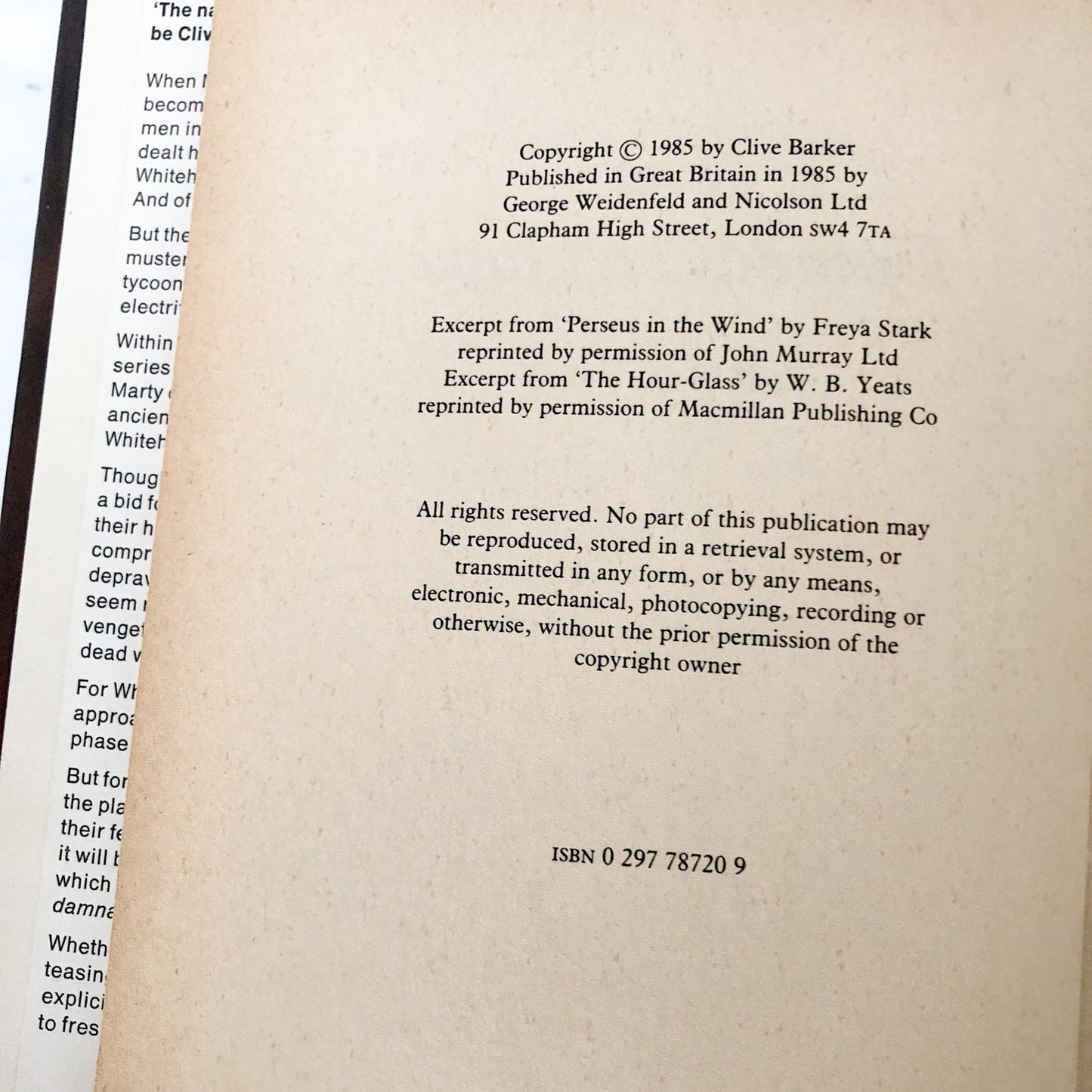 The Damnation Game by Clive Barker SIGNED! [U.K. FIRST EDITION]