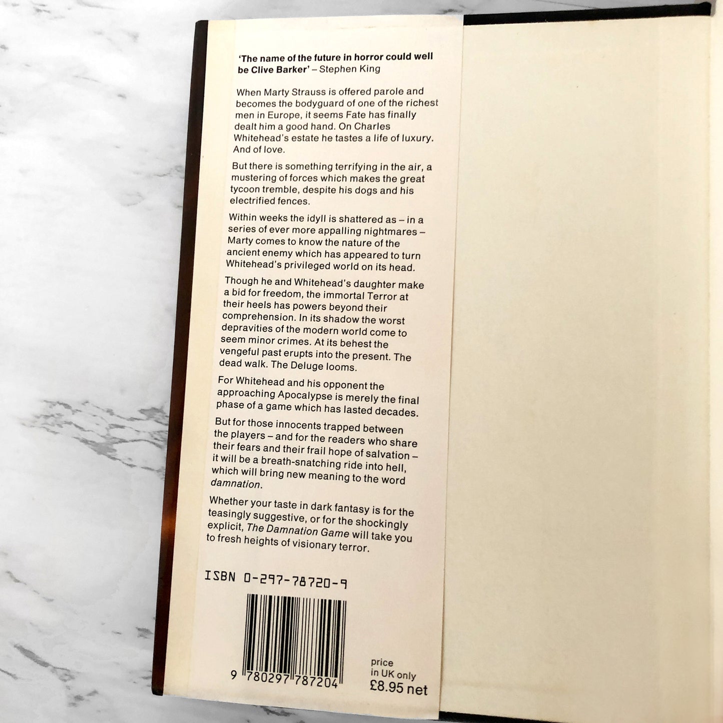 The Damnation Game by Clive Barker SIGNED! [U.K. FIRST EDITION]