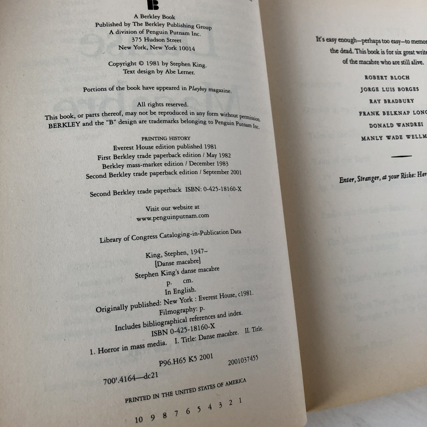 Danse Macabre by Stephen King [TRADE PAPERBACK / 2001] - Bookshop Apocalypse