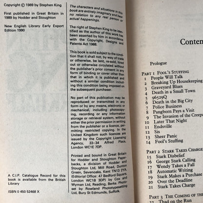 The Dark Half by Stephen King [1989 UK PAPERBACK] - Bookshop Apocalypse