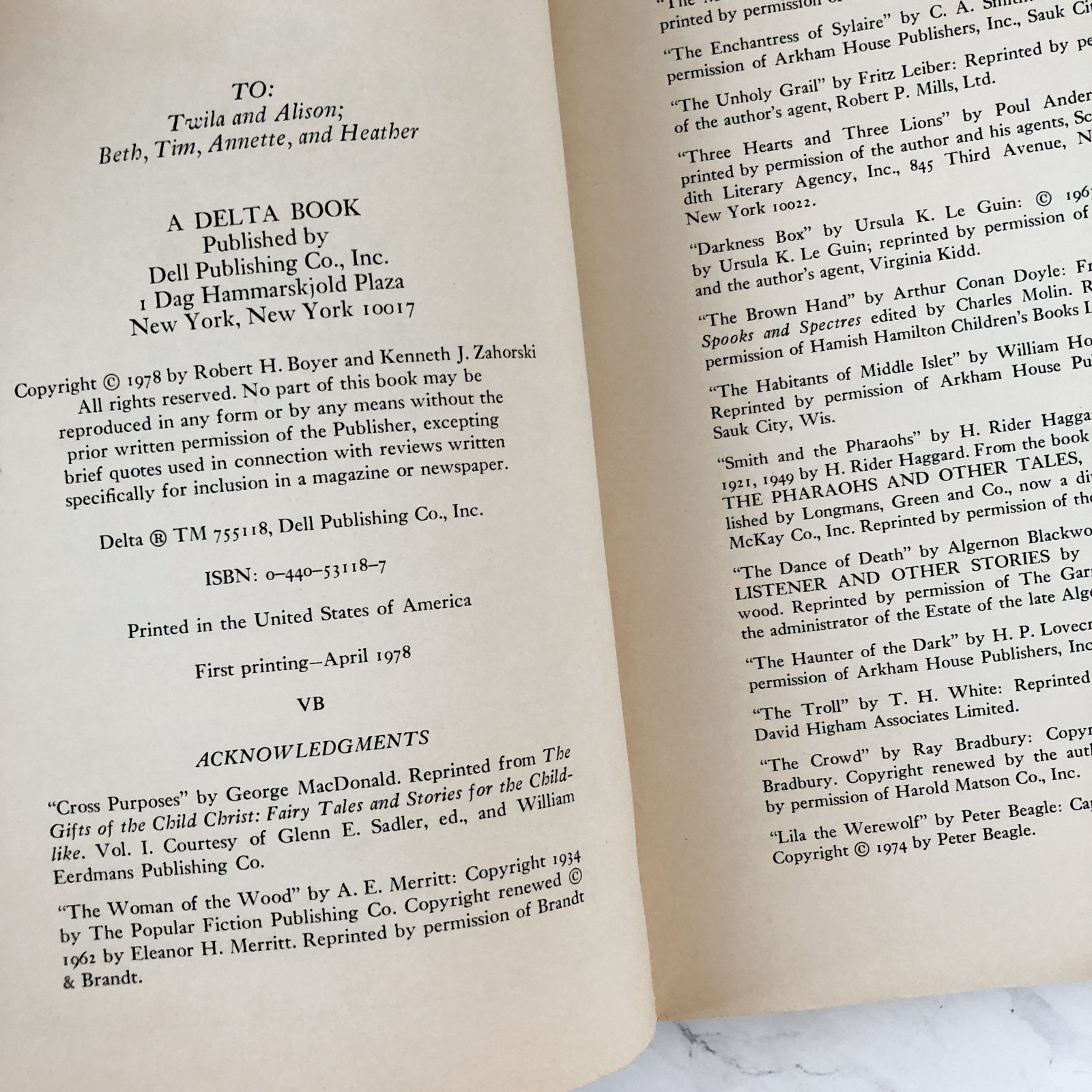Dark Imaginings: A Collection of Gothic Fantasy edited by Robert H Boyer [1978 TRADE PAPERBACK] - Bookshop Apocalypse