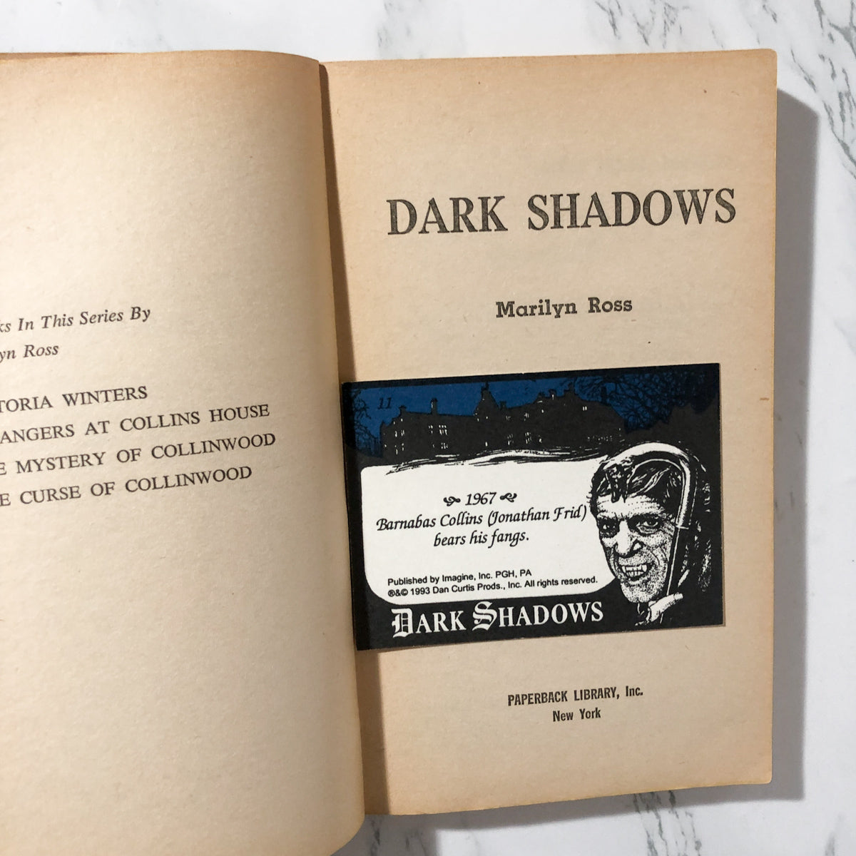Dark Shadows by Marilyn Ross [FIRST EDITION PAPERBACK / 1966] - Bookshop Apocalypse