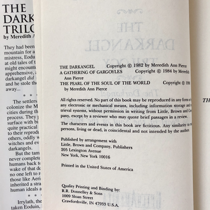 The Darkangel Trilogy by Meredith Ann Pierce [1990 HARDCOVER ANTHOLOGY] - Bookshop Apocalypse