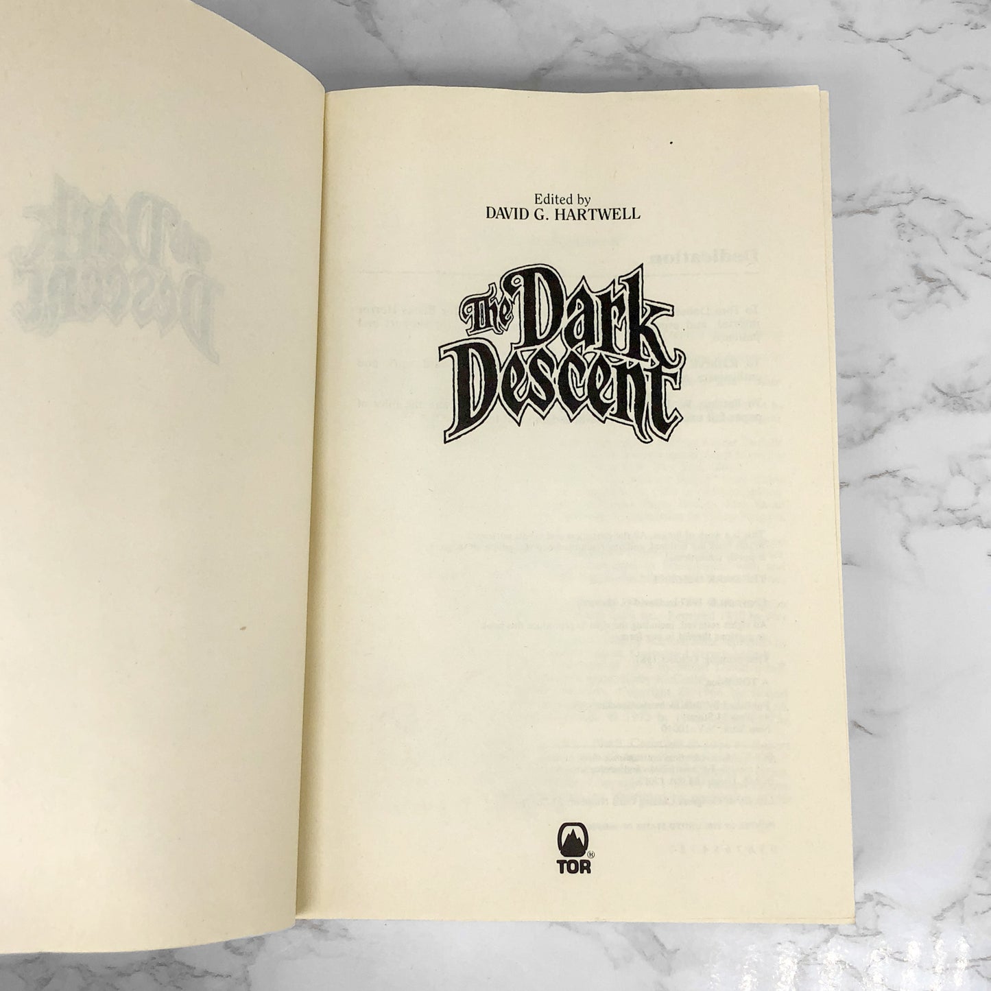 The Dark Descent: The Evolution of Horror edited by David G. Hartwell [1987 TRADE PAPERBACK]