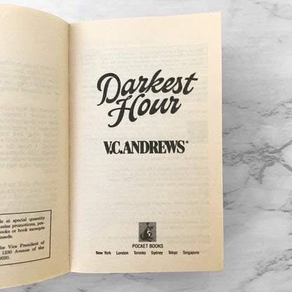 Darkest Hour by V.C. Andrews [FIRST PAPERBACK PRINTING] 1993