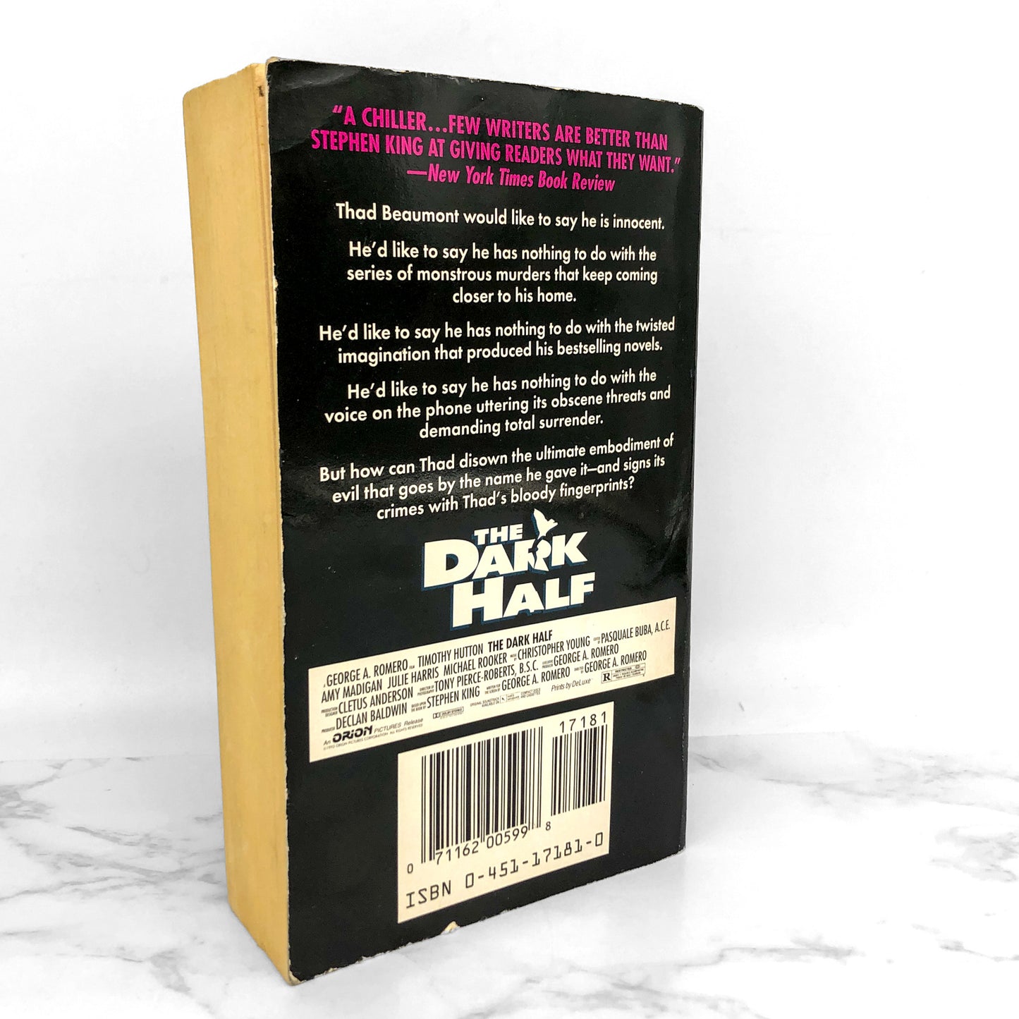 The Dark Half by Stephen King [MOVIE TIE-IN PAPERBACK] 1993