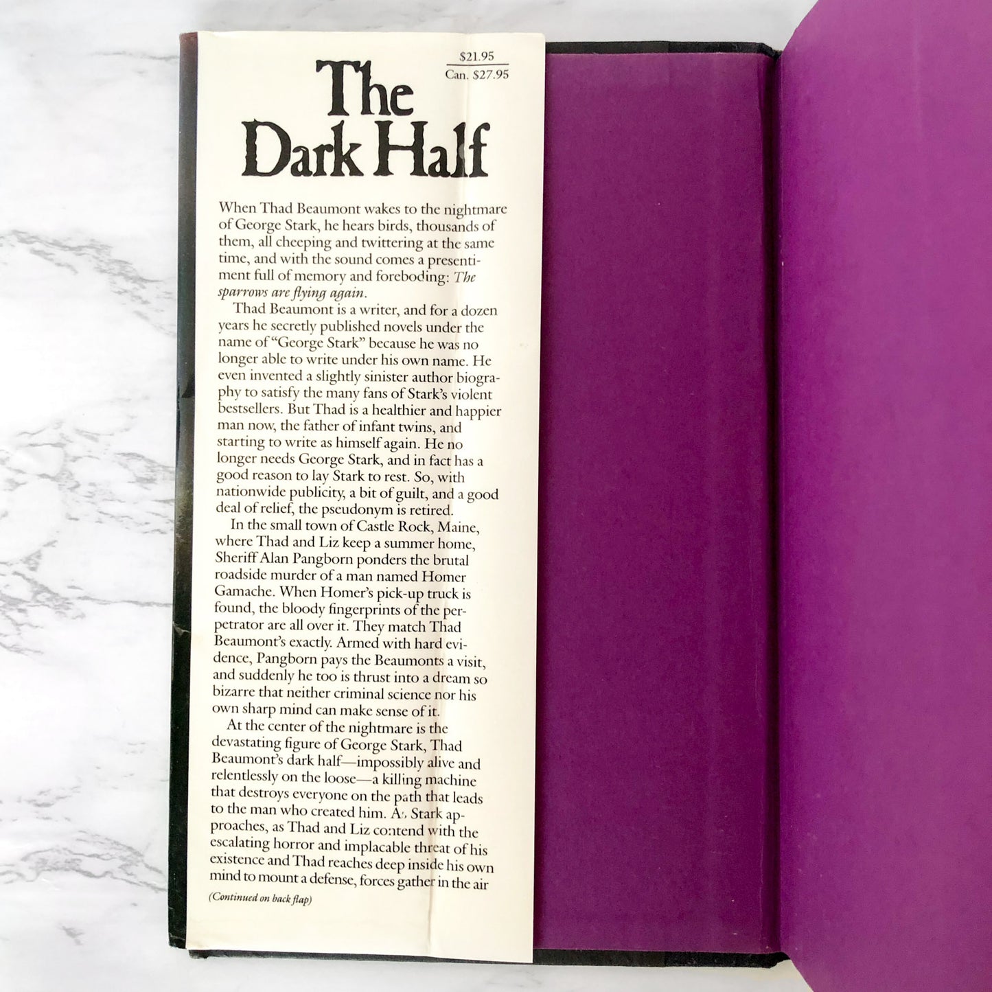 The Dark Half by Stephen King [FIRST EDITION] 1989