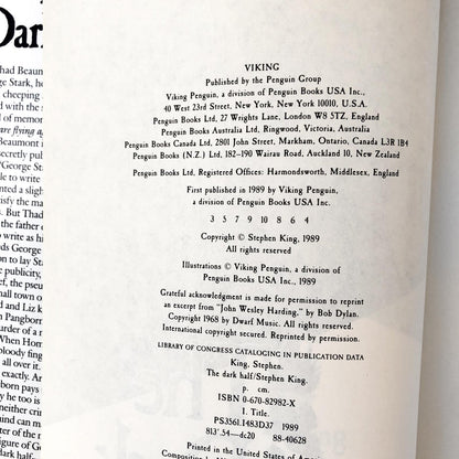 The Dark Half by Stephen King [FIRST EDITION] 1989