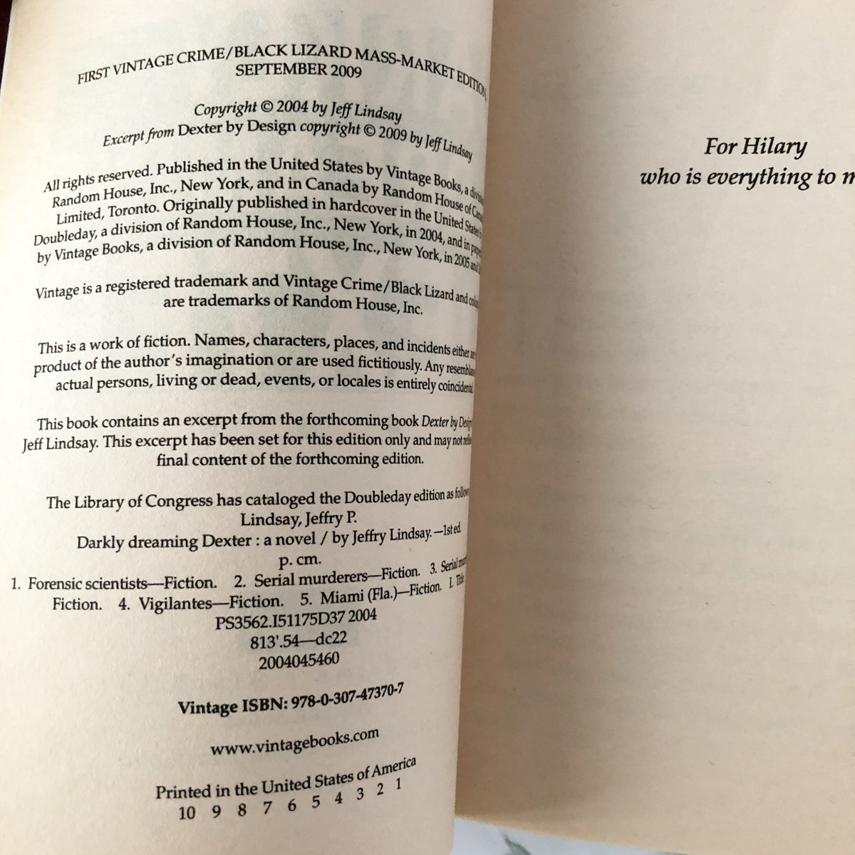 Darkly Dreaming Dexter by Jeff Lindsay [2009 PAPERBACK] - Bookshop Apocalypse