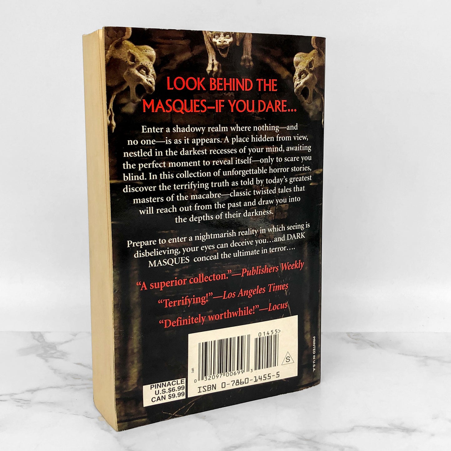 Dark Masques edited by J.N. Williamson [2001 PAPERBACK]