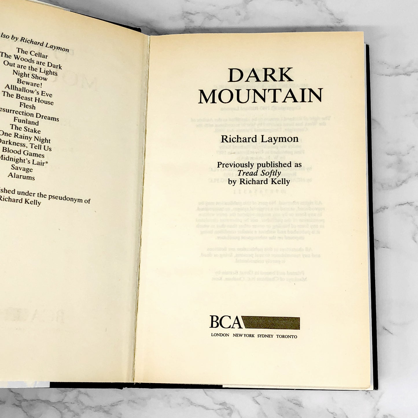 Dark Mountain by Richard Laymon [1993 U.K. HARDCOVER]