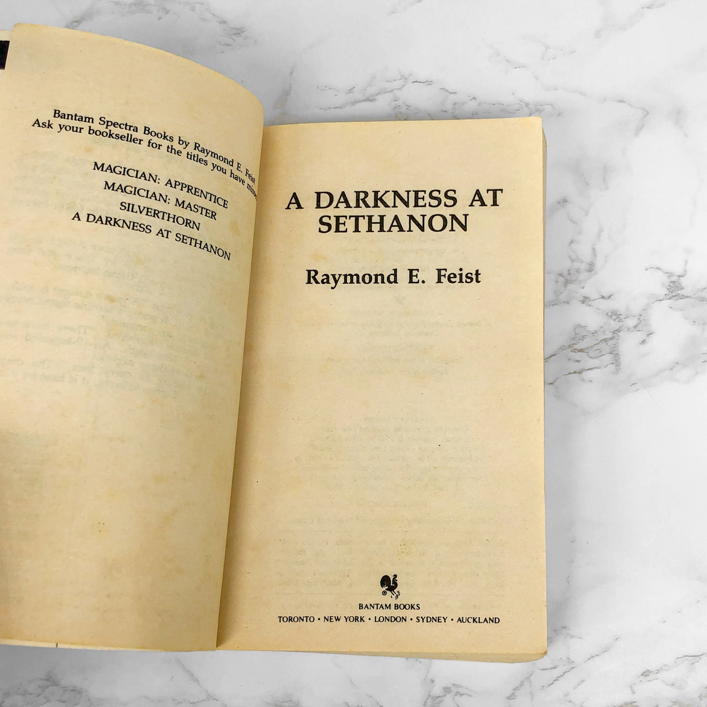 A Darkness at Sethanon by Raymond E. Feist [FIRST PAPERBACK EDITION] 1987