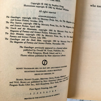 The Dark Tower: The Gunslinger by Stephen King [1989 PAPERBACK]