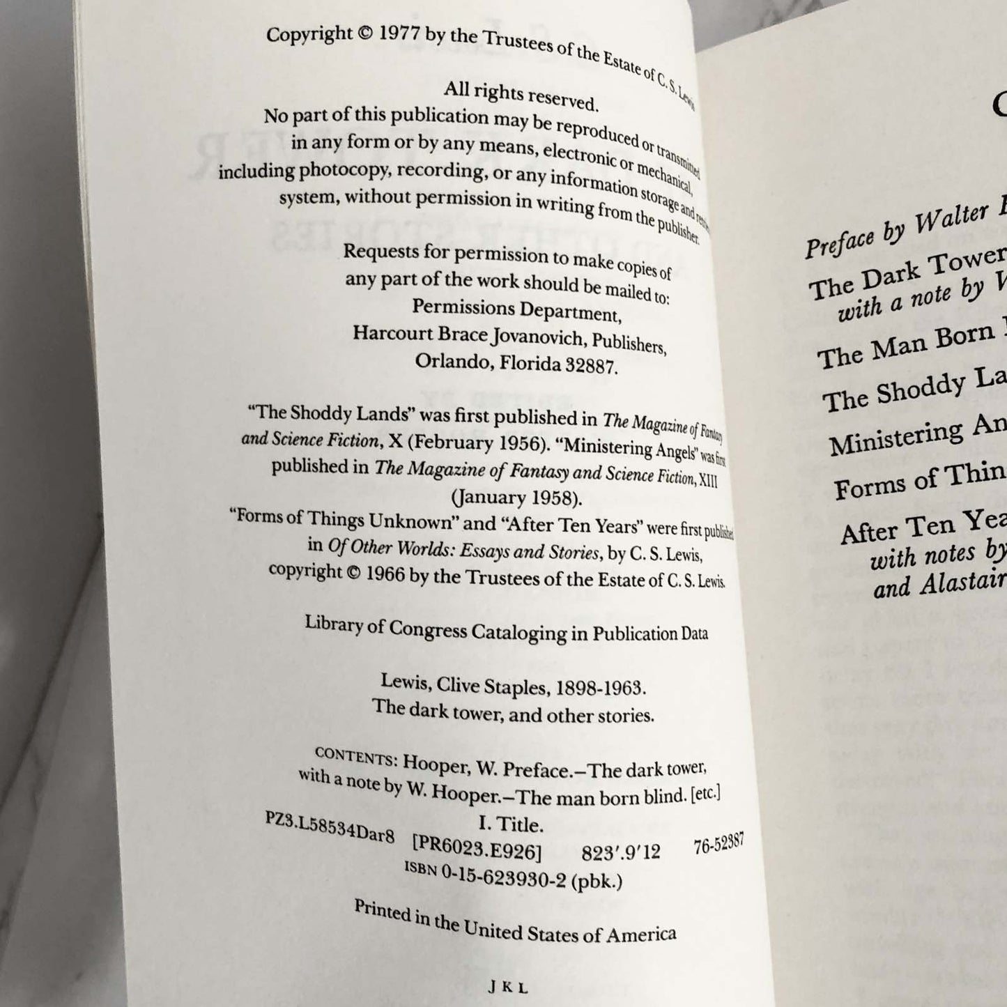 The Dark Tower & Other Stories by C.S. Lewis [TRADE PAPERBACK]