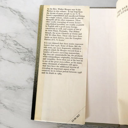 The Dark Tower & Other Stories by C.S. Lewis [U.K. FIRST EDITION / 1977]