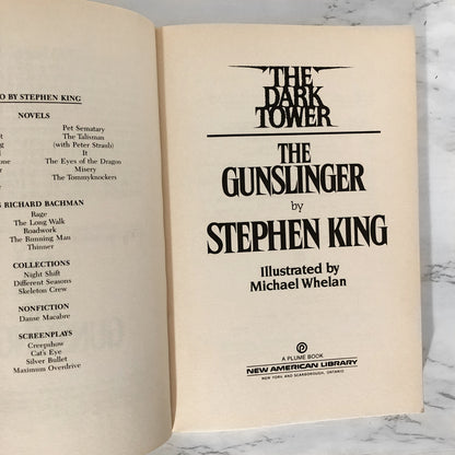 The Dark Tower I: The Gunslinger by Stephen King [FIRST PLUME PRINTING / 1988]