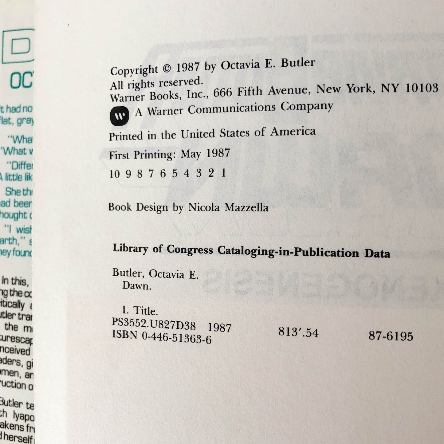 Dawn by Octavia E. Butler SIGNED! [FIRST EDITION / FIRST PRINTING]