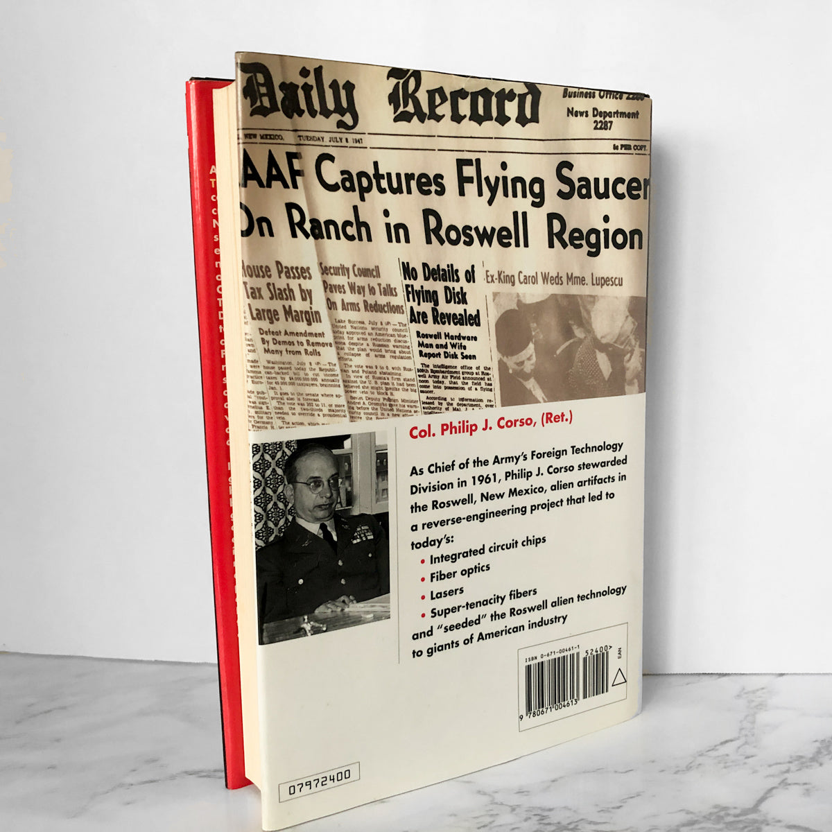 The Day After Roswell by Col. Philip J Corso & William J Birnes [FIRST EDITION] - Bookshop Apocalypse