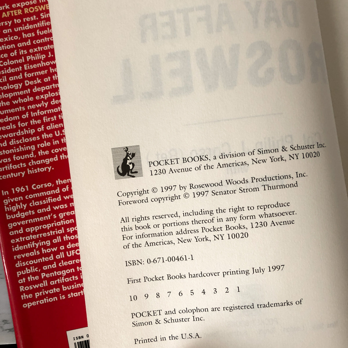 The Day After Roswell by Col. Philip J Corso & William J Birnes [FIRST EDITION] - Bookshop Apocalypse