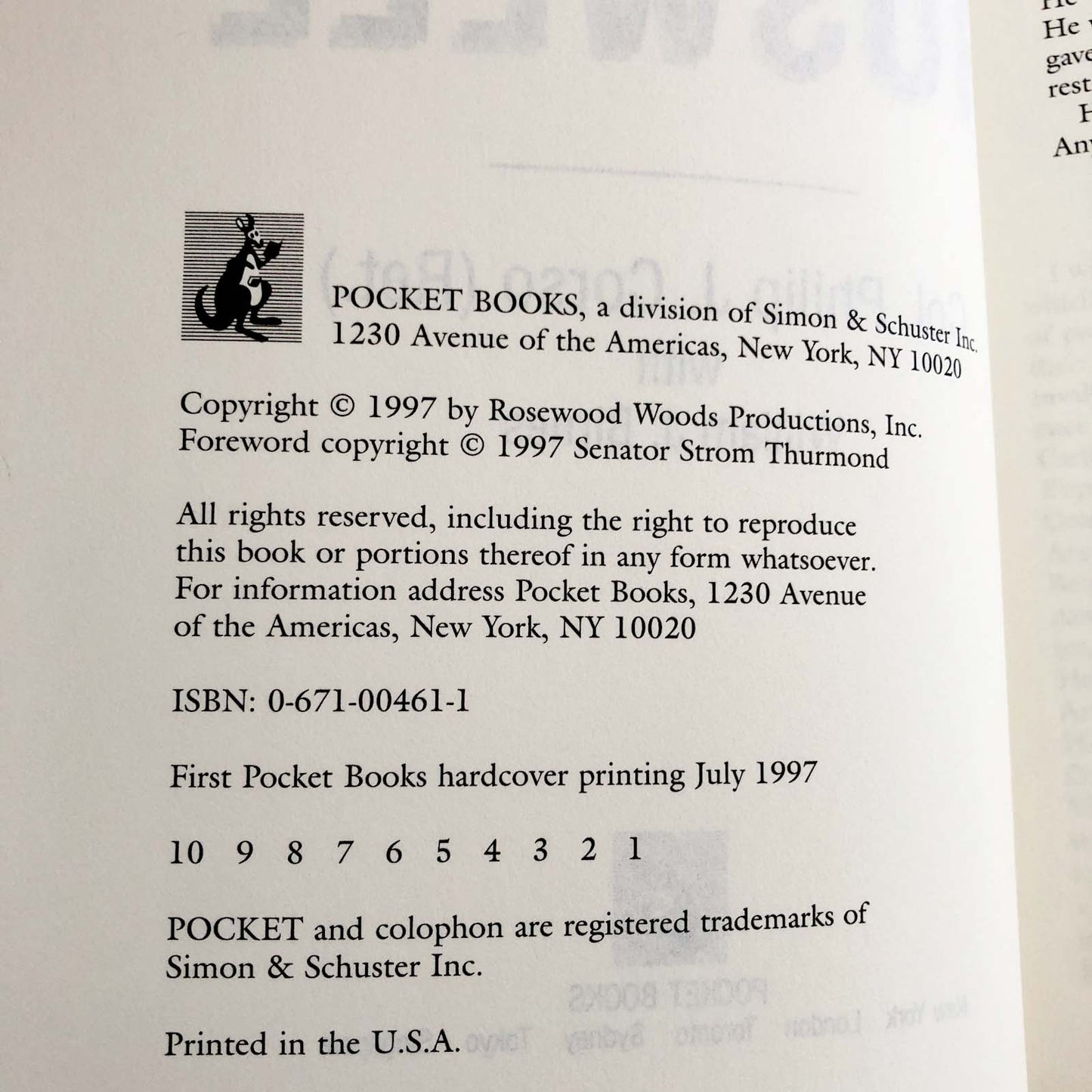 The Day After Roswell by Col. Philip J Corso & William J Birnes [FIRST EDITION PAPERBACK]