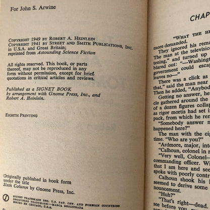 The Day After Tomorrow by Robert A. Heinlein [VINTAGE SIGNET PAPERBACK]