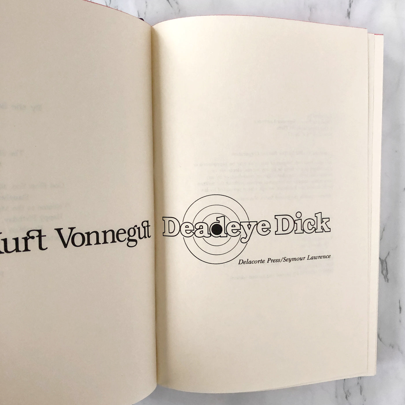 Deadeye Dick by Kurt Vonnegut [FIRST BC EDITION / 1982]