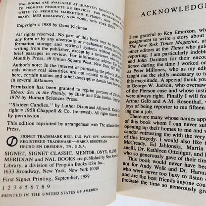 A Deadly Silence: The Ordeal of Cheryl Pierson by Dena Kleiman [FIRST PAPERBACK PRINTING / 1989]