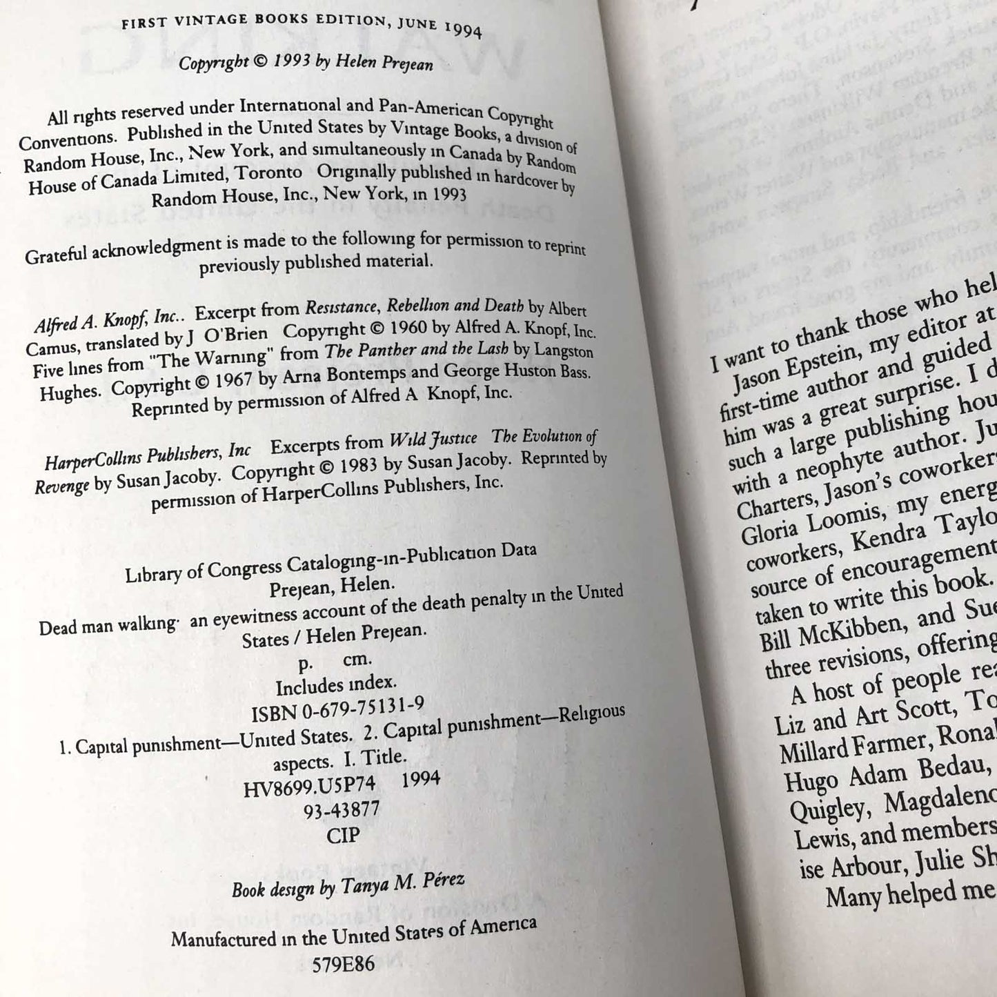 Dead Man Walking by Helen Prejean SIGNED! [TRADE PAPERBACK] 1995