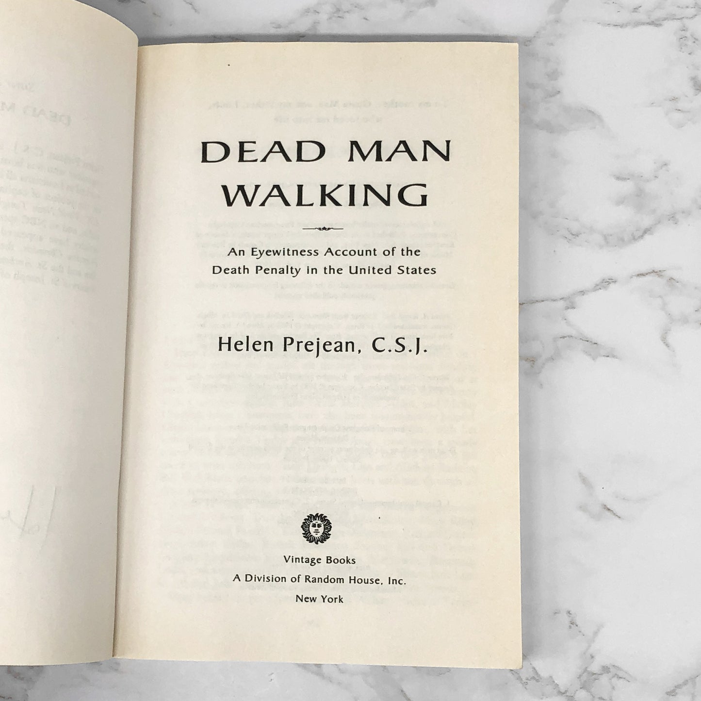 Dead Man Walking by Helen Prejean SIGNED! [TRADE PAPERBACK] 1995