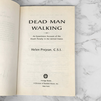 Dead Man Walking by Helen Prejean SIGNED! [TRADE PAPERBACK] 1995