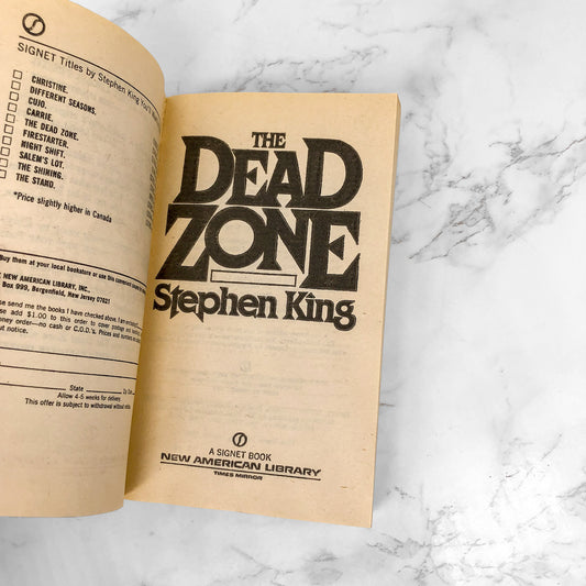 The Dead Zone by Stephen King [MOVIE TIE-IN PAPERBACK] 1983 • Rare Movie Poster Cover!