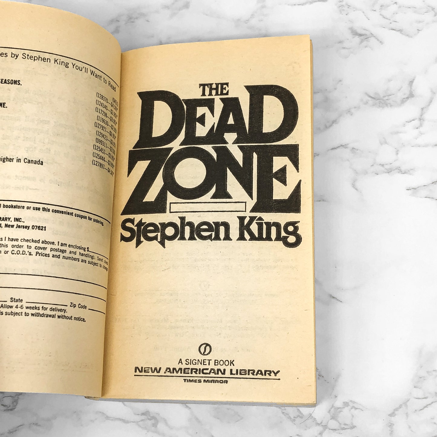 The Dead Zone by Stephen King [1983 MOVIE TIE-IN PAPERBACK]