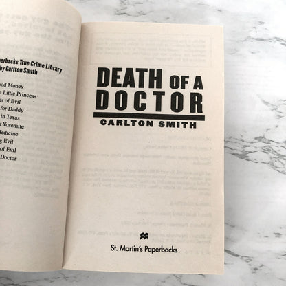 Death of a Doctor by Carlton Smith [FIRST EDITION / 2002]