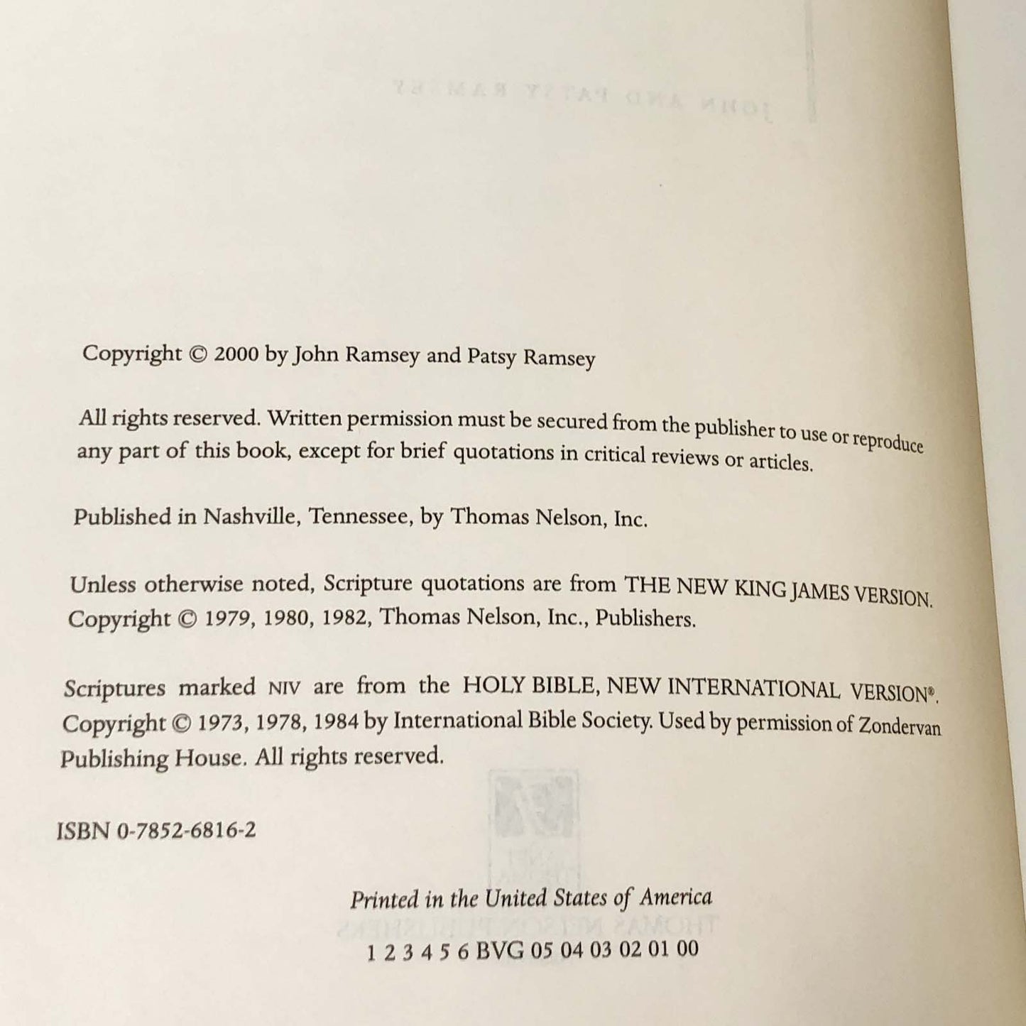 The Death of Innocence by John & Patsy Ramsey [FIRST EDITION] 2000 • Thomas Nelson