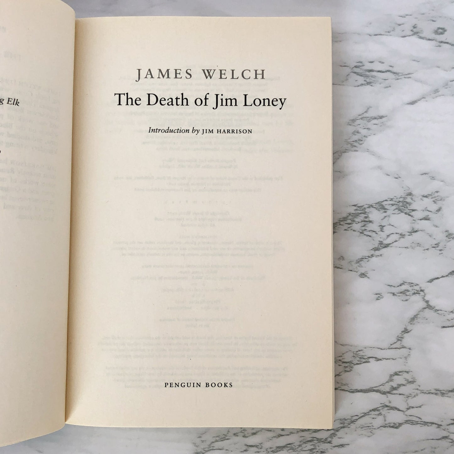 The Death of Jim Loney by James Welch [PENGUIN CLASSICS PAPERBACK]