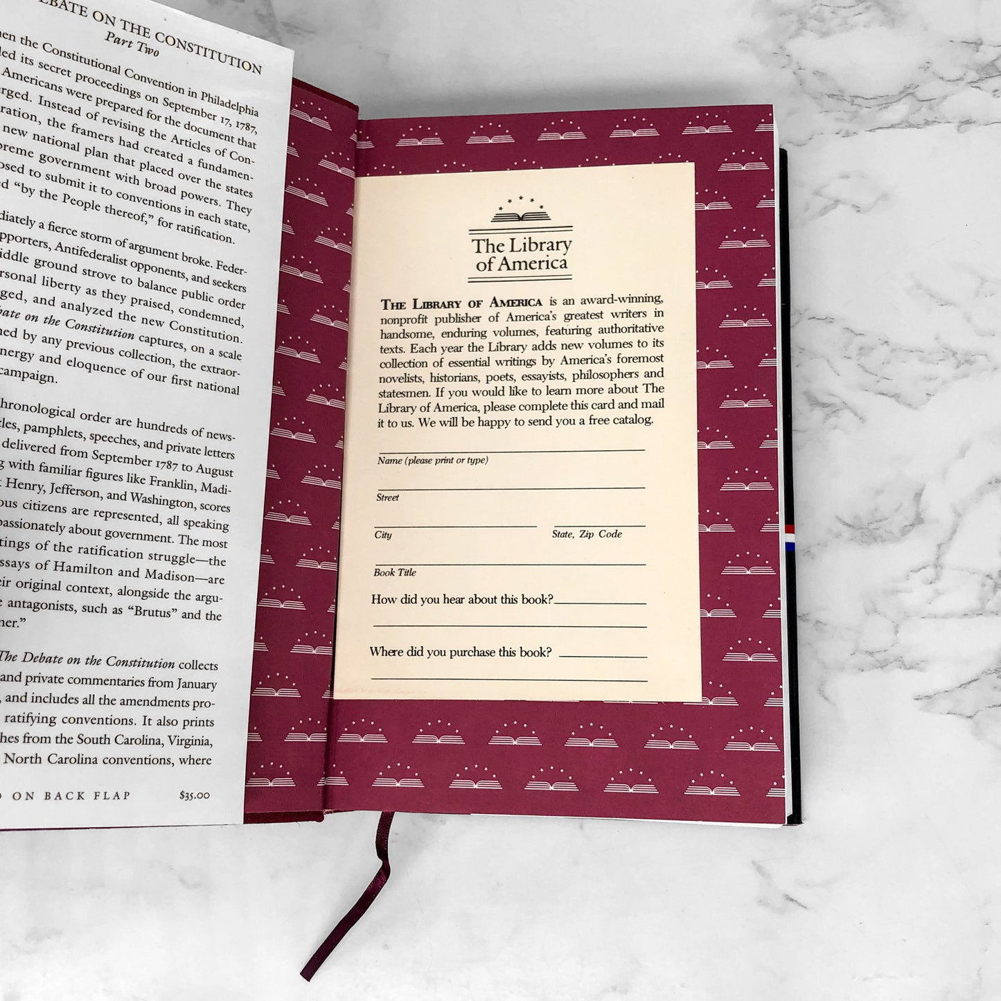 The Debate on the Constitution - Part 2 [COLLECTOR'S EDITION HARDCOVER] 1993 • Library of America