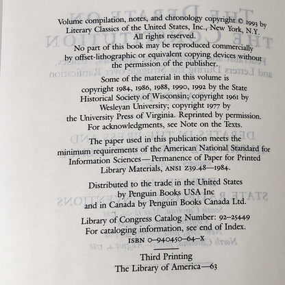 The Debate on the Constitution - Part 2 [COLLECTOR'S EDITION HARDCOVER] 1993 • Library of America