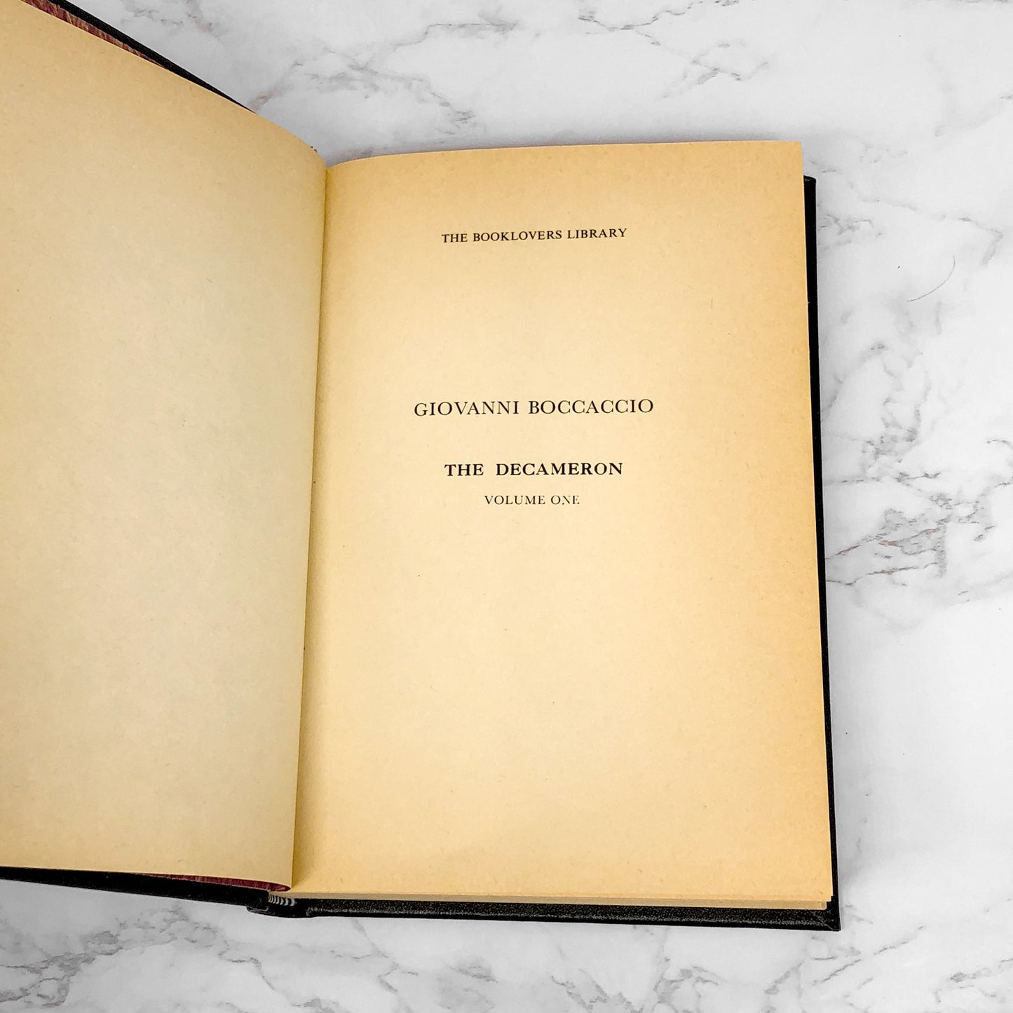 The Decameron Vol. 1 by Giovanni Boccaccio [1986 LEATHER BOUND HARDCOVER]