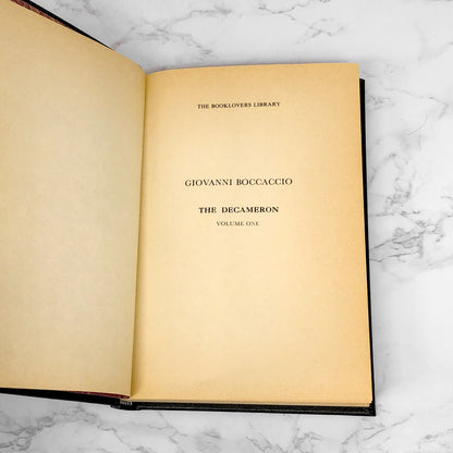 The Decameron Vol. 1 by Giovanni Boccaccio [1986 LEATHER BOUND HARDCOVER]