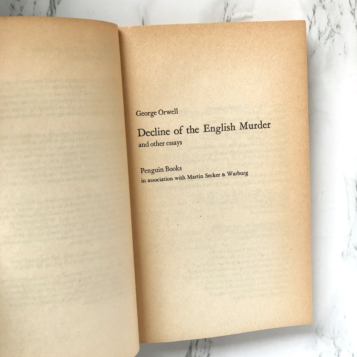 Decline of the English Murder & Other Essays by George Orwell [1980 UK PAPERBACK] - Bookshop Apocalypse