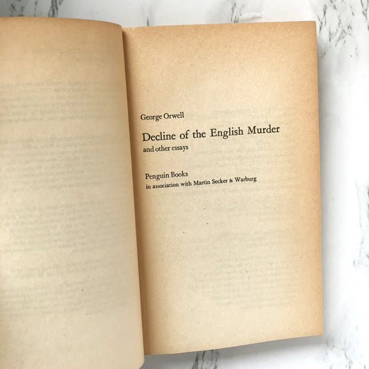 Decline of the English Murder & Other Essays by George Orwell [1980 UK PAPERBACK] - Bookshop Apocalypse