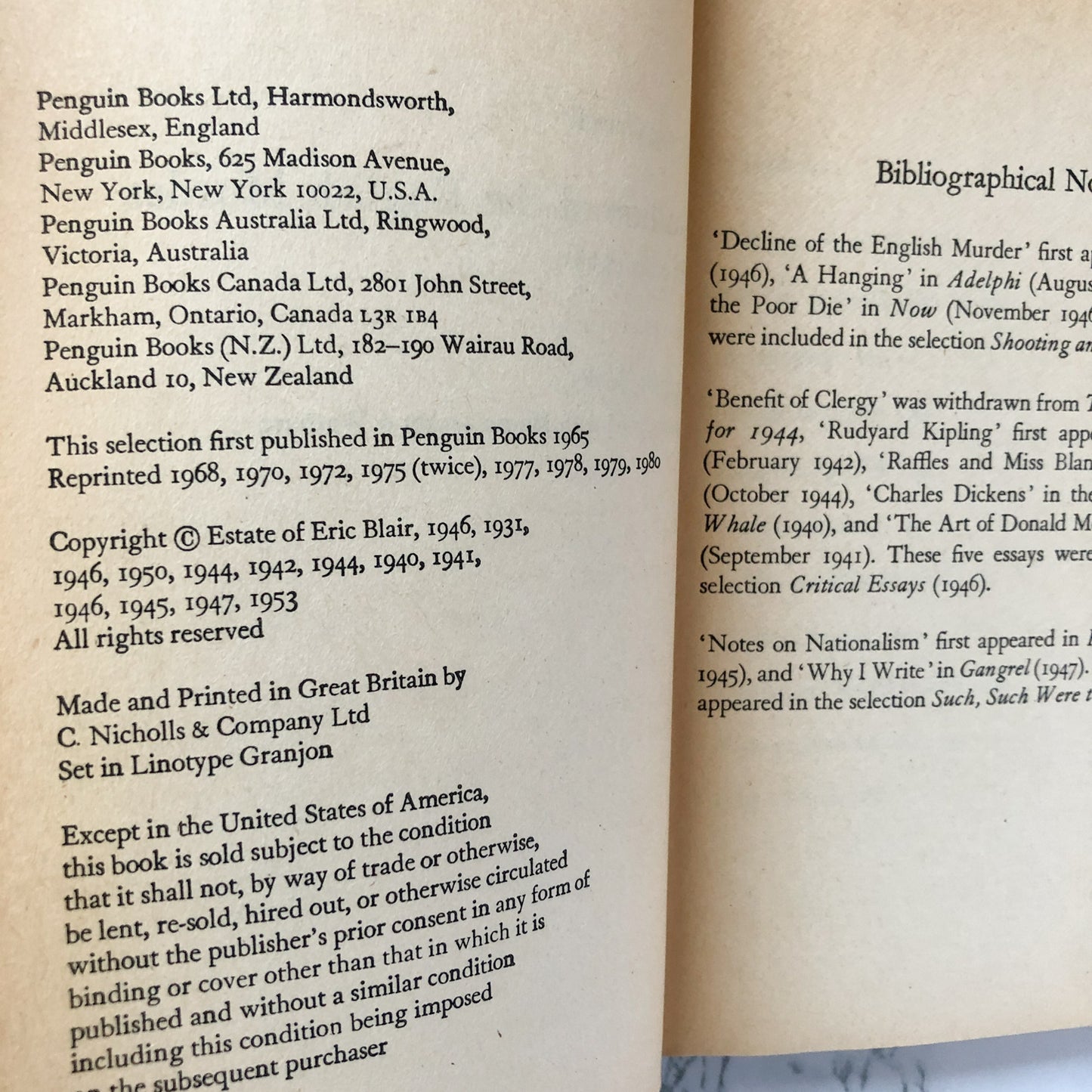 Decline of the English Murder & Other Essays by George Orwell [1980 UK PAPERBACK] - Bookshop Apocalypse