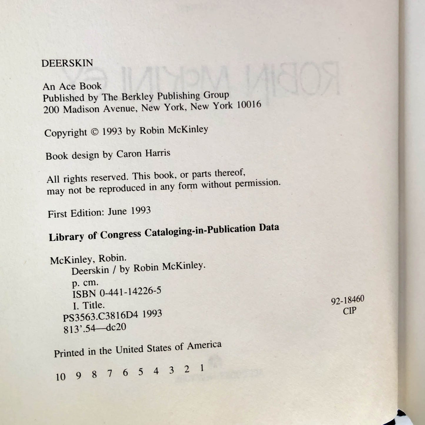 Deerskin by Robin McKinley [FIRST EDITION / FIRST PRINTING] 1993