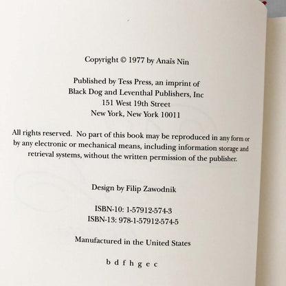 Delta of Venus: Erotica by Anaïs Nin [HARDCOVER RE-ISSUE]