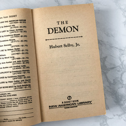 The Demon by Hubert Selby Jr. [FIRST PAPERBACK PRINTING] - Bookshop Apocalypse