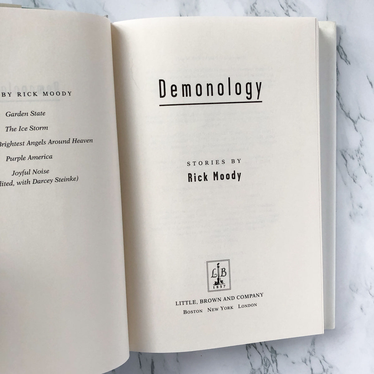 Demonology: Stories by Rick Moody [FIRST EDITION / FIRST PRINTING] - Bookshop Apocalypse