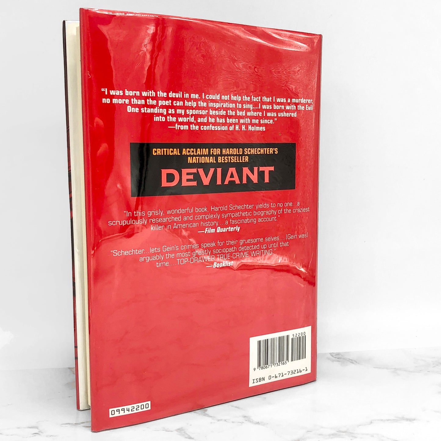 Depraved: The Shocking True Story of America's First Serial Killer by Harold Schechter [FIRST EDITION / FIRST PRINTING] 1994