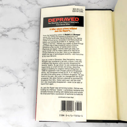 Depraved: The Shocking True Story of America's First Serial Killer by Harold Schechter [FIRST EDITION / FIRST PRINTING] 1994