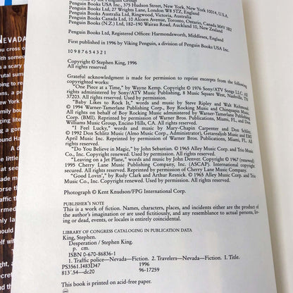 Desperation by Stephen King [1996 HARDCOVER]